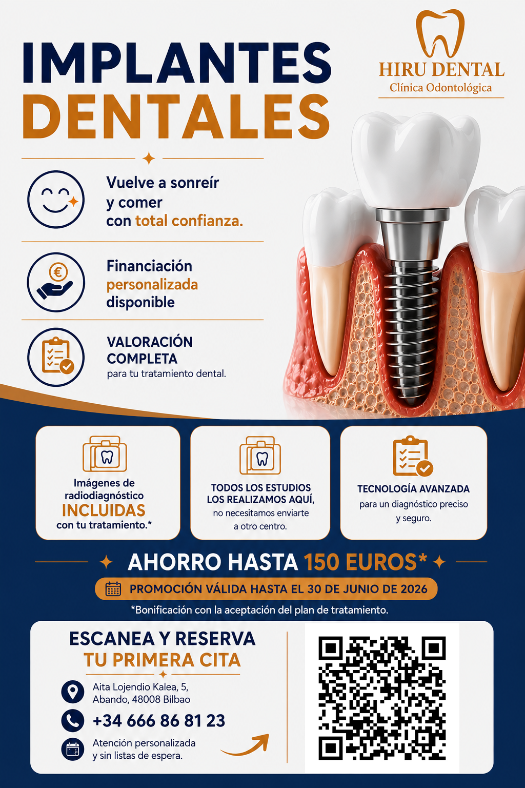 Promoción implantes dentales - Hiru Dental