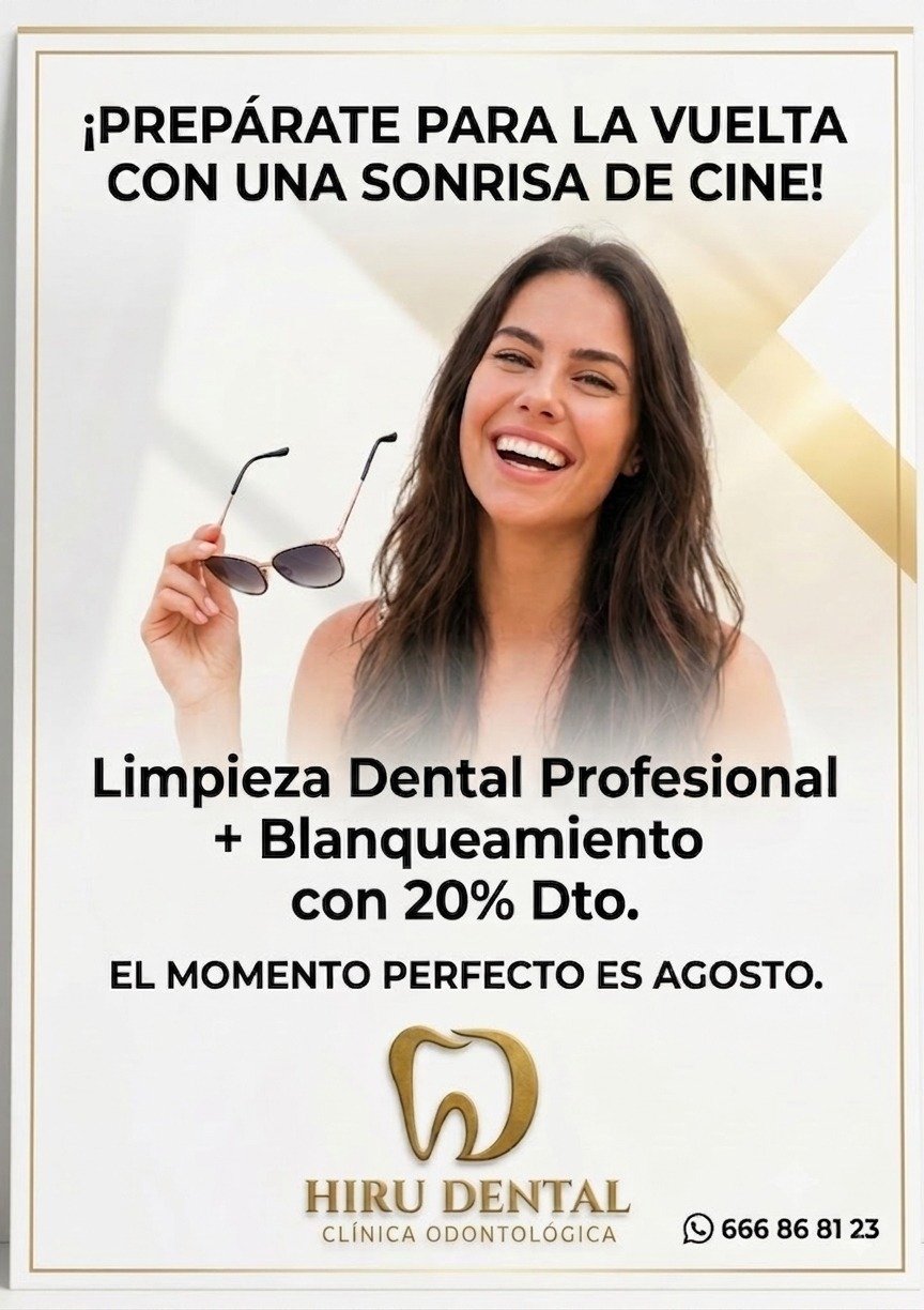 Promoción Limpieza y Blanqueamiento de Verano en Hiru Dental